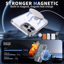 Funda para iPhone 14 Pro MAX Case MagSafe 6,7 Pulgadas Incluye Dos Protectores de Pantalla Funda Protectora a Prueba de caídas con Soporte Ajustable,37517797 - Azul menta - Ver 2