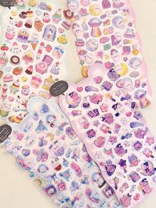 3D全息可变卡通3D贴纸，闪亮梦幻迷你贴纸