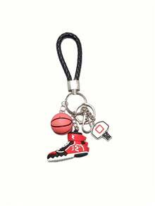 Mini 3D Basketball Keychain Sports Style Car Key Chain Backpack Pendant Bag Charm Purse Charm Keyring - Multicolor - View 9