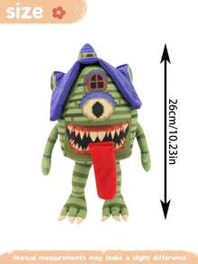 26厘米/10.23英寸 偷走脑腐毛绒玩具 La Casa Boo 毛绒玩具 红舌头房子 绿色毛绒动物 毛绒玩具 装饰创意礼物 儿童生日派对 家居女孩房间装饰 游戏收藏 - 綠色 - 查看 7