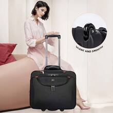 Airline Cabin Crew Trolley Case, Unisex High-Speed Rail Attendant Luggage, Business Travel Password Suitcase Travel Bag Luggage Bag Duffle Bag Overnight Bag Large Capacity Durable Travel Organizer Cruise Essential Vacation Essentials For Men Women Travel Essential Holiday Essential Travel Must Haves - Multicolor - View 2