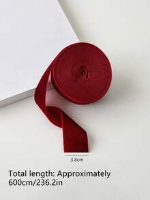 单面彩色植绒丝带，植绒丝带，植绒丝带蝴蝶结DIY，适用于服装、圣诞树、橱柜、圣诞节、情人节节日装饰、家居装饰DIY工艺品 - 酒紅色 - 查看 12