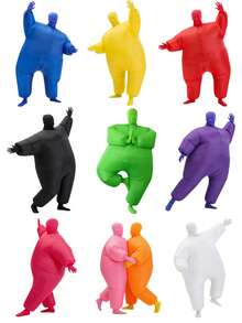 1 Set Adult Inflatable Costume Full Body Jumpsuit Funny Fancy Dress, Inflatable Party Toy Mascot Costume, Suitable For Role Play Party, Easter, Halloween, School Opening Ceremony, Extracurricular Activities, Festivals And Celebrations, Valentine's Day Costume