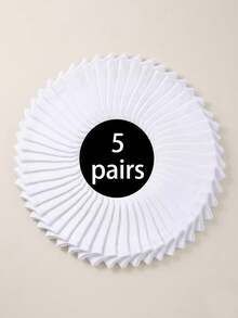 30 Pasang Kaos Kaki Pendek Putih Polos untuk Anak-Anak: Warna Polos, Lembut & Nyaman, Kasual & Serbaguna, Kaos Kaki Pelajar - Cocok untuk Pemakaian Sehari-hari, Warna Acak - MultiWarna - View 5