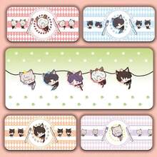 Game Love And Deepspace Sylus Rafayel Zayne Xavier Caleb Anime Cute Cat Computer Keyboard Pad/Mouse Pad Cartoon Office Supplies - A - 查看 3