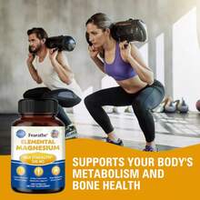 120 Capsules - 500 Mg Elemental Magnesium(Oxide/Citrate) - Energy Production, Strengthens Bones And Teeth - 1瓶 - 查看 3