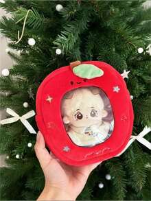 可爱毛绒水果吐司大容量收纳袋，毛绒娃娃展示和携带袋，多功能收纳袋 - 彩色 - 查看 8