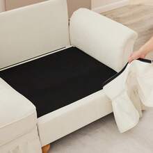 3-Seater Chenille Sofa With Funnel Armrests, Living Room Sofa With Movable Ottoman And Removable Ruffled Skirt, L-Shaped Modular Sofa For Living Rooms And Apartments - 白色 - 查看 9
