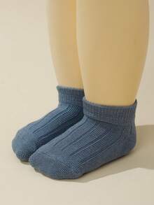 5 Pairs Baby/Toddler Solid Color Breathable Ankle Socks, Spring/Summer - Multicolor - View 3