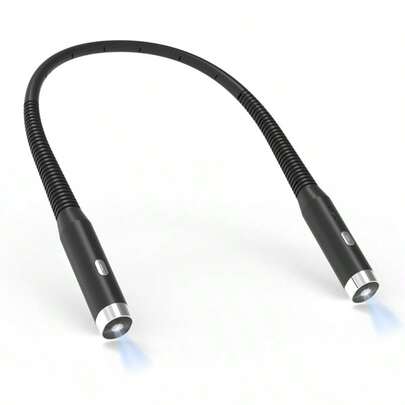 可充电LED颈挂式阅读灯，可调光，3种颜色模式，适合床头阅读、编织、露营，经久耐用