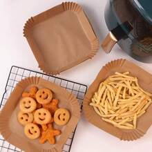 Kitchens Accessories Air Fryer Paper Kitchen Utensils Disposable Square Round Pastry Molds BBQ Plate Non-Stick Pad - 100pcs - 查看 5