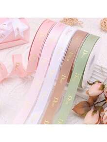M.Dior 1pc Fashion Gift Wrapping Ribbon, Gift Ribbon, Decorative Ribbon, Bouquet Ribbon, Valentine's Day Decorative Ribbon, Birthday Cake Decorative Ribbon, Bow, Party Supplies. Suitable For Gift Wrapping, Flower Packaging, Birthday Parties, Cake Decorations, Home Decor, And Various Holidays Such As Christmas, Valentine's Day, Thanksgiving, Etc. - Multicolor - View 4