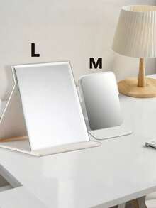 1 Stück tragbarer, faltbarer Schminkspiegel mit verstellbarem Ständer, kompakter faltbarer Kosmetikspiegel, Mini-Faltespiegel, tragbarer Klapp-Schminkspiegel, Mini-Kosmetikspiegel, faltbarer Leder-Prinzessinnenspiegel, kleiner Spiegel, Taschen-Kosmetikspiegel, in verschiedenen Größen und Farben, faltbarer Kosmetikspiegel, geeignet für Makeup-Korrekturen unterwegs, beständiges Glas, batteriefrei - Verschiedenfarbig - Übersicht 2