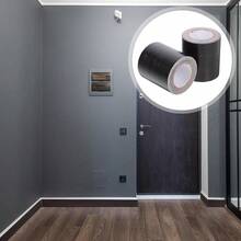 XISH Housoutil 2rollos Cubre Zócalo Autoadhesivo Flexible Para Paredes Y Pisos De Metros Pegatinas Decorativas Para Esquinas Y Molduras Para Decoración De Interiores Y Exteriores - negro - Ver 3