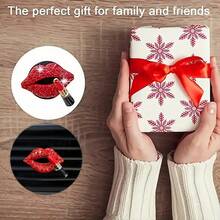 1pc Lipstick Lips Shaped Car Air Vent Fragrance Clip, Unique And Fashionable Design With Lipstick Lips Shape, Adding A Personalized And Playful Vibe To Your Car Interior - 1pc Diamond Red Lip Aromatherapy Clip - View 6