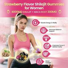 VivoNu Shilajit For Women, Contains Tongkat Ali, Ashwagandha*, Ginger, Saffron For Hormonal* Balance & Energy | Tasty Shilajit Strawberry Flavor With Pure Himalayans Shilajitn* (1 Bag) - 1袋 - 查看 2