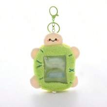 1个超可爱透明卡通毛绒卡套，ins风毛绒卡通卡套，3英寸照片星星卡片展示吊坠，多功能，可用于身份证、工作证、学生证、教师证、病假条等。