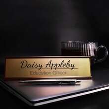 Printer Paper - Matte Brushed Gold Panel With Black Engraving - View 6