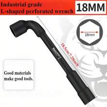 Nanbao This Is A "Black Tyrant" High-Quality L-Type Perforated Wrench. The Socket Head Is Designed With Perforations, Suitable For Disassembling Various Extra-Long Screws. Sizes Range From 6-19mm, Made Of Good Materials With High Hardness And High Torque. - Black - View 21