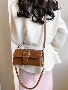 New Fashion Simple Square Shoulder Bag With Lock, Suitable As A Gift For Mother, Delicate Style