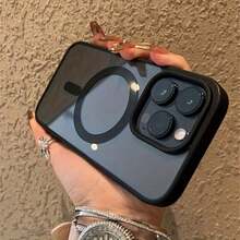 Black Macaron Magnetic Phone Case With Magnetic Attraction, Suitable For IPhone16Promax, 16 15Pro 14PLUS 13 12Pro 11 Pro Max X XSMAX,Valentine'S Day Gifts,Summer Flower - 1 cái - Xem 3