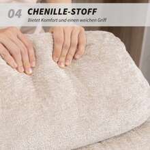 Upholstered Rocking Chair With Steel Legs And Wooden Glides, Cream White - Apricot - View 7