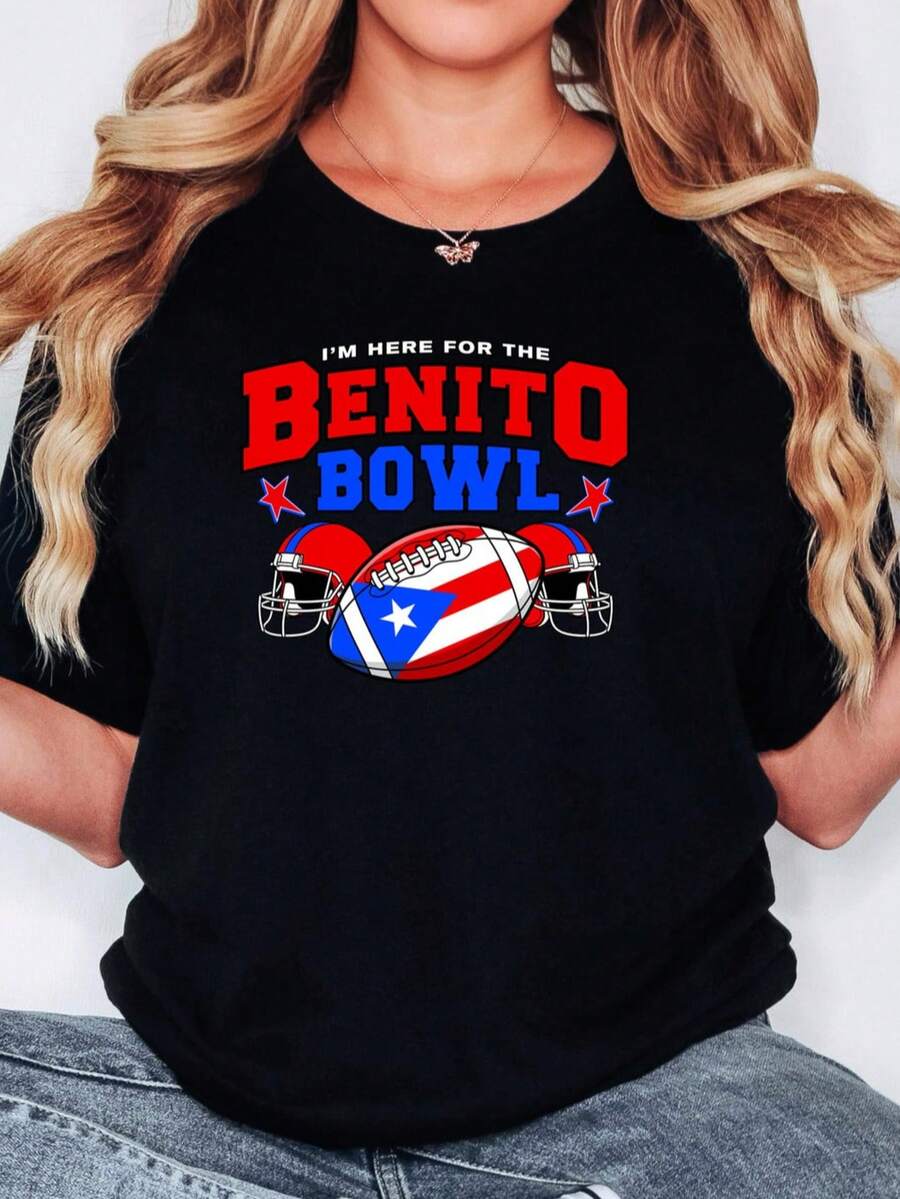 Benito Bowl Football Tee Com Fort Colors Halftime Shirt - 黑色 - 查看 1
