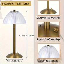 Vintage Crystal Dimmable LED Table Lamps, Geometric Desktop Lighting, Three-Color Dimmable USB Charging, Suitable For Bedroom Atmosphere, Living Room, Office, Reading And Relaxation, Indoor Bedside Ambient Light, Bedroom, Holiday And Sports Themes, Optional Single Pack - 04 - Xem 3