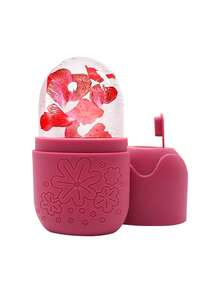 3-In-1 Ice Roller Facial Skincare Ice Roller Set - Facial Skincare Ice Compress Roller And Gua Sha Tool Set, Skincare Massage Tool Beauty Set, Silicone Ice Compress Roller, Rose Quartz Roller Massager, With Roller Massager And Gua Sha Board, Used To Relieve Facial And Eye Puffiness, Facial Massager - Hot Pink - View 13