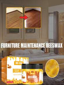 JUE FISH Natural Beeswax, Furniture & Flooring Polish, Scratch Repair & Renewal Care Wax. Hardwood Floor Protection, No Chemicals, Odorless, Multi-Purpose Solid Beeswax For Furniture, Leather, And Auto Care. - one-size - View 2
