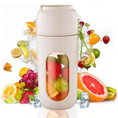 Portable Blender, Wireless Electric Juicer Mixer, Christmas Gift, With Straw, 12 Blades For Fast Juicing, Indoor & Outdoor Use, With Mixing Cup, Fresh Fruit Juice Maker