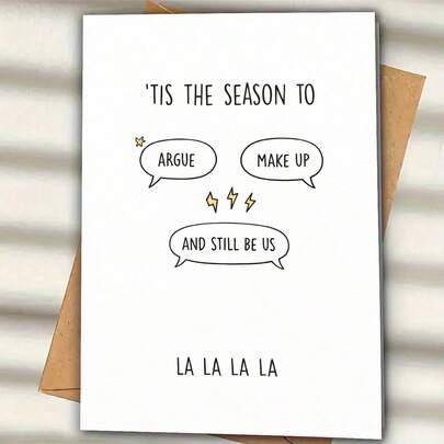 Funny Valentine's Day Card With Envelope, Cute Love Greeting Card For Couples, Boyfriend Or Girlfriend, Humorous Valentine Card About Arguing & Making Up, Perfect Valentine Gift Or Anniversary Card