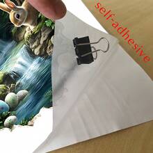 1张兔子洞风景墙贴，防水PVC自粘材质，适用于卧室、客厅、玄关装饰、复活节装饰 - 彩色 - 查看 6