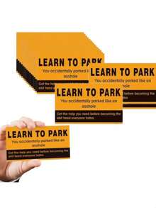 50pcs Parking Violation Cards - Illegal Parking Cards, Various Parking Violation Reasons, Unauthorized Parking Area Warning - Style a - View 1