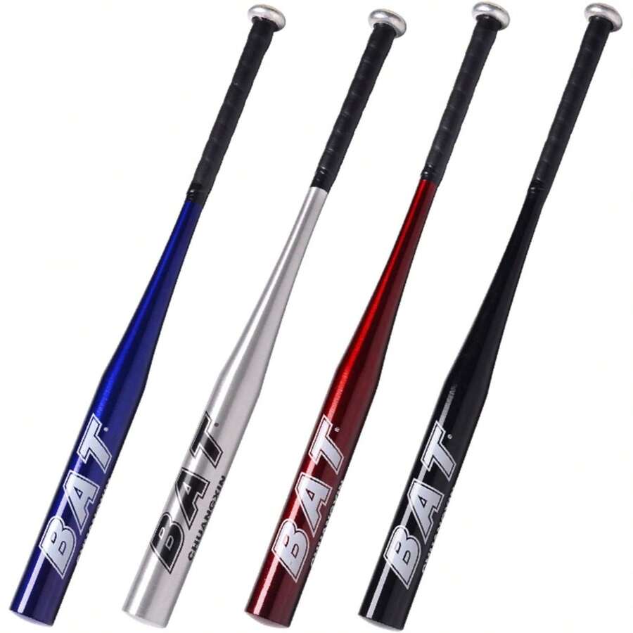 1pc Baseball Bat, Aluminum Alloy Steel Baseball Bat, Self-Defense Weapon Equipment For Car, Sports Outdoor Team Sports Baseball Softball Sports Accessories - Silver - View 1