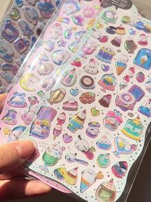 3D全息可变卡通3D贴纸，闪亮梦幻迷你贴纸