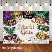 1 Piece, Photography Background Carnival Party Red Rose Gold Mask, Diamond Background Camouflage Background Birthday Studio Photography Foot Background, Studio Props, Party Supplies - Multicolor 10 - View 1