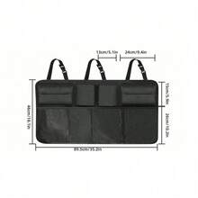 Large Capacity Car Trunk Storage Bag, Heavy Duty Foldable Multi-Compartment Organizer Bag, Oxford Cloth Material, Suitable For SUV And Sedan, Waterproof And Adjustable - A - View 6