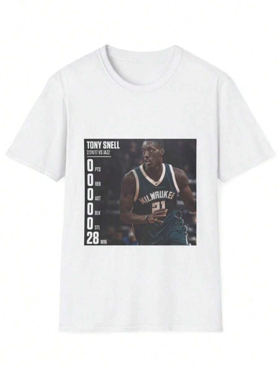 Tony Snell 0 Stats Shirt Milwaukee Bucks Funny Shirt Funny Jersey - trắng - Xem 1