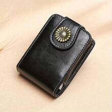 时尚迷你化妆包，便携式化妆盒带镜子，口红收纳包，多种颜色可选，小巧PU皮革口红袋带镜子，口红钱包，化妆旅行包，女士/女孩收纳包 - 彩色 - 查看 7