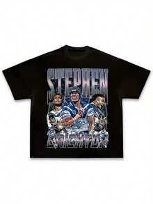 Men'S Stephen Crichton Jersey Logo T-Shirt - Stretch Crew Neck, League Icon Design, S-3Xl Sizes For Casual & Fan Apparel - 黑色 - 查看 6