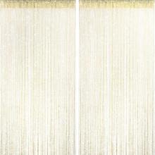 2 Pieces Light Yellow Glitter String Curtains, 39x79 Inch Doorway Beads Curtains, String Curtain For Doorway, Room, Closet Partition, Windows Wedding Party Boho Tassel Home Decoration - Màu vàng - Xem 1