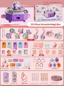 兔子魔法DIY G Gu卡片贴纸机套装，适合女孩 - 儿童手工剪贴簿贴纸，多功能魔法工艺玩具，创意艺术套装，适合4-10岁幼儿和女孩