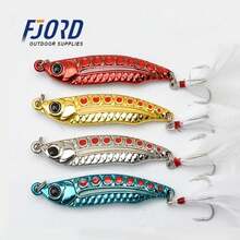 ñuelo de pesca FJORD 5g 7g 10g 15g 20g, cuchara giratoria de metal VIB, 4 colores, lanzamiento largo, cebos duros, capa de natación completa, soporte de pesca - Oro - Ver 1
