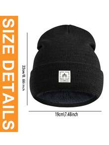 3Pcs/Set Winter Knit Beanie Hat Neck Warmer Scarf And Touch Screen Gloves Set 3 Pcs Thermal Lined Skull Cap For Men - Multicolor - View 2