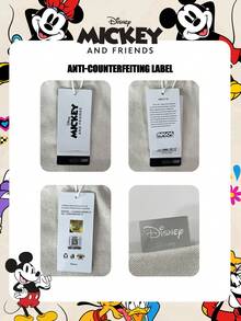 Disney 1个官方授权的史迪奇图案手提袋，大容量可折叠抽绳单肩包，轻便手提包，官方授权，多种款式可选，女士/女孩的完美日常购物袋 - 彩色 - 查看 3