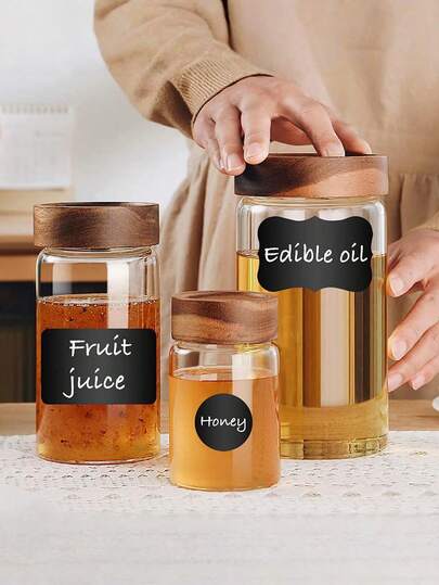 54/90 Reusable Chalkboard Label Stickers For Food Storage Containers – Made Of Vinyl, Self-Adhesive And Waterproof – Labels For Organizing Kitchen Spices, Cheese, And More