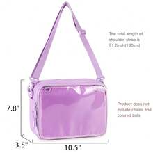 STEAMEDBUN Ita Bag Crossbody Small Ita Purse Pin Display Bag With Insert,Purple - 紫色的 - 查看 4