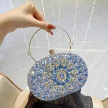 Women's Clutch Bag For Weddings, Parties, And Dinners With Removable Shoulder Strap. Elegant, Compact, And Versatile, Ideal For Events And Special Occasions. Stylish And Sophisticated F49 - Màu xanh nhạt - Xem 1