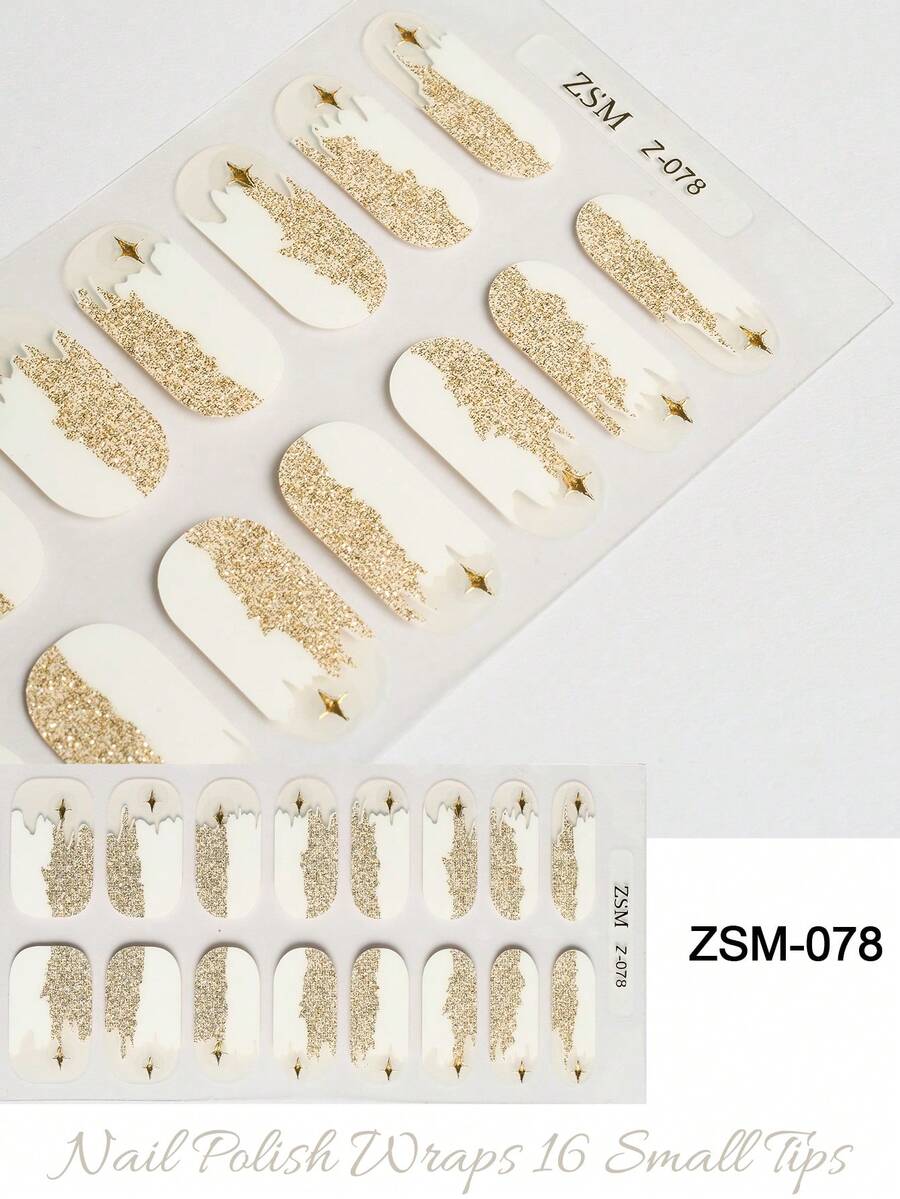 16 miếng dán móng tay dạng gel bán khô, màu be thạch, chất lượng salon, bền lâu, cần dùng đèn UV để làm khô móng.